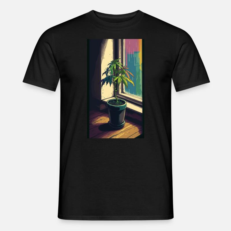 Ganja - Männer T-Shirt - Schwarz