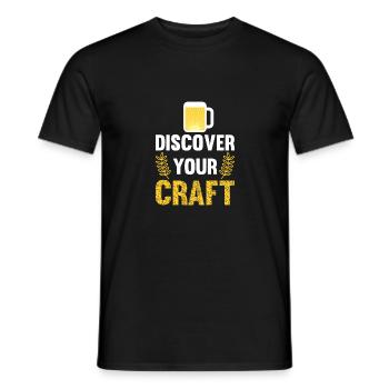 Discover your craft beer shirt, funny beer shirt - Men's T-Shirt - black - Front - AI Model Male 178 light (178cm)