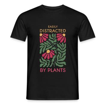 Leicht von Pflanzen ablenkbar - Männer T-Shirt - Schwarz - Vorne - AI Model Male 178 light (178cm)