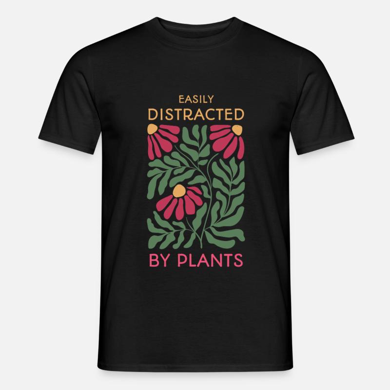 Easily Distracted By Plants - Men’s T-shirt - black