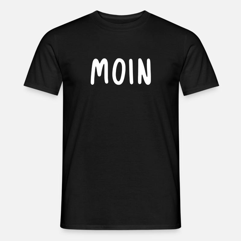 Moin - Männer T-Shirt - Schwarz