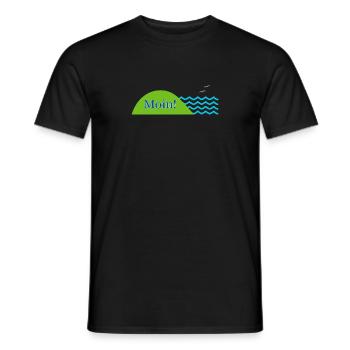 Moin! - Männer T-Shirt - Schwarz - Vorne - AI Model Male 178 light (178cm)