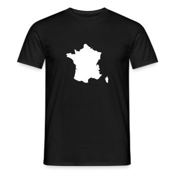 Frankreich - Männer T-Shirt - Schwarz - Vorne - AI Model Male 178 light (178cm)
