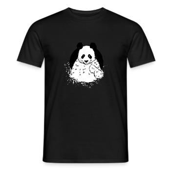 Sweet Panda, Hand Drawn, Vintage Style - Men's T-Shirt - black - Front - AI Model Male 178 light (178cm)