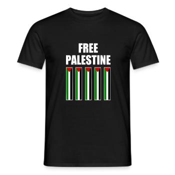 Free palestine - T-shirt homme - noir - Devant - AI Model Male 178 light (178cm)