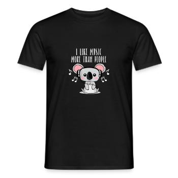J’aime le musicien de musique Gift - T-shirt homme - noir - Devant - AI Model Male 178 light (178cm)