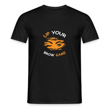 Technicien de microblading de jeu de sourcils. Cadeau - T-shirt homme - noir - Devant - AI Model Male 178 light (178cm)