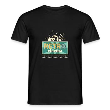 Retro-Kino. Cinephile. Gift - Männer T-Shirt - Schwarz - Vorne - AI Model Male 178 light (178cm)