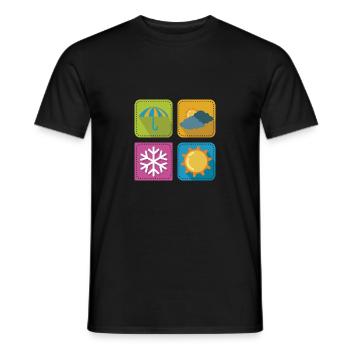 Wettervorhersage Wetterfrosch Gift - Männer T-Shirt - Schwarz - Vorne - AI Model Male 178 light (178cm)