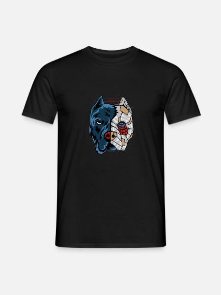 Pitbull robot dog parent. Gift - Men's T-Shirt - black