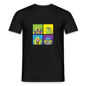 Happy Robot Toy Collector Poison - Men's T-Shirt - black - Front - AI Model Male 178 light (178cm)