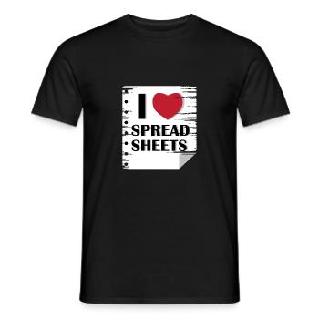 Love Spread Sheets Auditeur Poison - T-shirt homme - noir - Devant - AI Model Male 178 light (178cm)