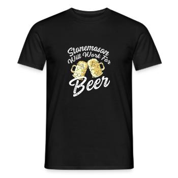 Arbeit für Bier Alkoholische Person Gift - Männer T-Shirt - Schwarz - Vorne - AI Model Male 178 light (178cm)