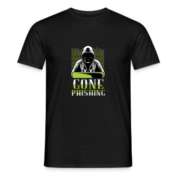 Gone Phishing. Computer Science Major. Poison - Men's T-Shirt - black - Front - AI Model Male 178 light (178cm)
