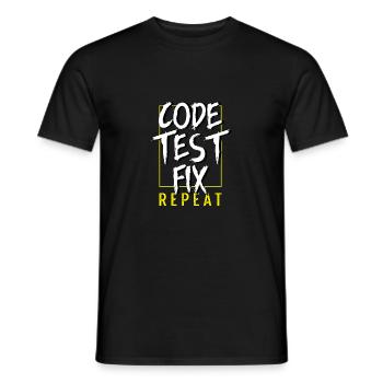 Code test fix. Computer Technician Poison - Men's T-Shirt - black - Front - AI Model Male 178 light (178cm)