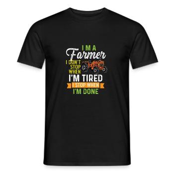 Stoppen Sie, wenn Sie fertig sind Engagierte oder - Männer T-Shirt - Schwarz - Vorne - AI Model Male 178 light (178cm)