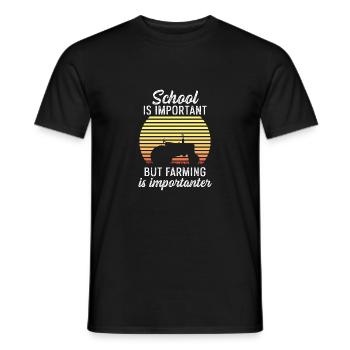 Die Landwirtschaft ist wichtiger Bauernhofinhaber - Männer T-Shirt - Schwarz - Vorne - AI Model Male 178 light (178cm)
