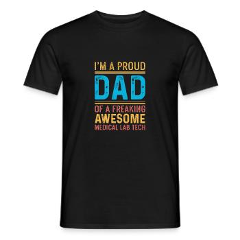 Stolzer Vater Liebevoller Vater Gift - Männer T-Shirt - Schwarz - Vorne - AI Model Male 178 light (178cm)