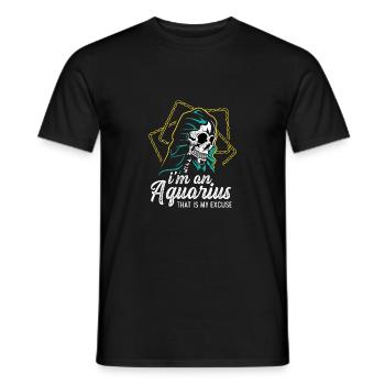 Ich bin ein Wassermann Klug Geschenk - Männer T-Shirt - Schwarz - Vorne - AI Model Male 178 light (178cm)