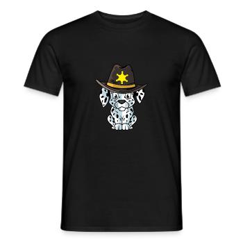 Sheriff Dalmatian Patrol Officer Gift - Men's T-Shirt - black - Front - AI Model Male 178 light (178cm)