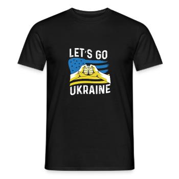 Let's go ukraine Sympathetic person Gif - Men's T-Shirt - black - Front - AI Model Male 178 light (178cm)