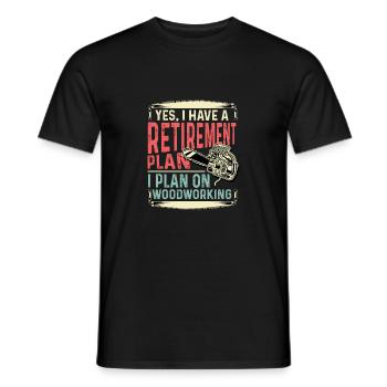 Pension Plan Schreiner Gift - Men's T-Shirt - black - Front - AI Model Male 178 light (178cm)