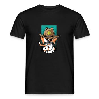 Nice Doberman Sheriff Dog Trainer Gift - Men's T-Shirt - black - Front - AI Model Male 178 light (178cm)