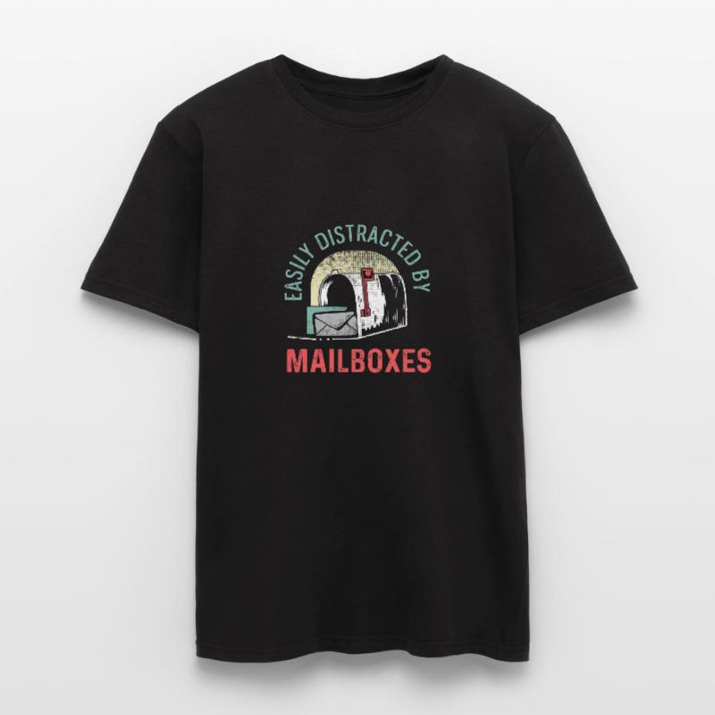 Distracted by mailboxes Committed worker Ges Men's T-Shirt