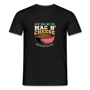 Macaroni au fromage Cadeau Gourmet - T-shirt homme - noir - Devant - AI Model Male 178 light (178cm)