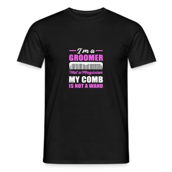 Pas de cadeau de toiletteur d’animaux de compagnie magicien - T-shirt homme - noir - Devant - AI Model Male 178 light (178cm)