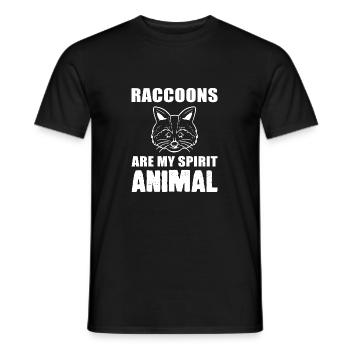Raccoons Intelligent Person Gift - Men's T-Shirt - black - Front - AI Model Male 178 light (178cm)