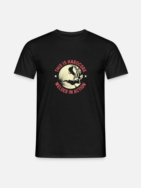 Welder in Action Craftsman Gift - Men's T-Shirt - black