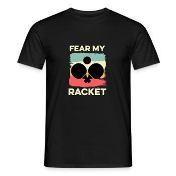 Fürchte meinen Schläger Amateurspieler Geschenk - Männer T-Shirt - Schwarz - Vorne - AI Model Male 178 light (178cm)