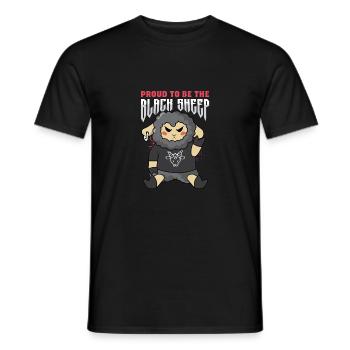 Proud Black Sheep Wasteful Poison - Men's T-Shirt - black - Front - AI Model Male 178 light (178cm)