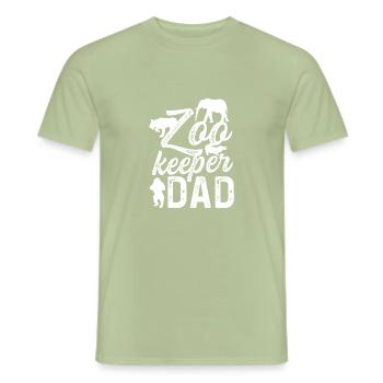 Gardien de zoo Papa Père travailleur Poison - T-shirt homme - vert sauge - Devant - AI Model Male 178 light (178cm)