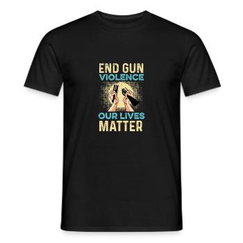 Fin de la violence armée Poison pacificateur - T-shirt homme - noir - Devant - AI Model Male 178 light (178cm)