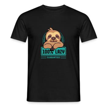 100% faul Schlaflosigkeit Gift - Männer T-Shirt - Schwarz - Vorne - AI Model Male 178 light (178cm)