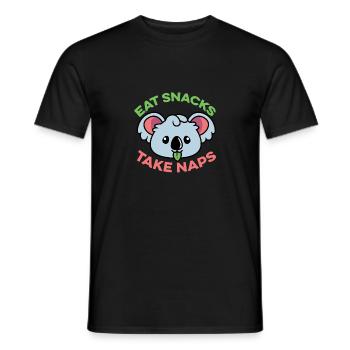 Schläfchen halten Feinschmecker Gift - Männer T-Shirt - Schwarz - Vorne - AI Model Male 178 light (178cm)
