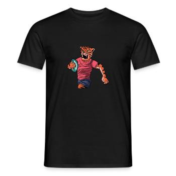 Tiger Rugby Player Football Coach Cadeau - T-shirt homme - noir - Devant - AI Model Male 178 light (178cm)