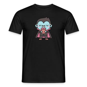 Mignon petit vampire buvant du thé à bulles - T-shirt homme - noir - Devant - AI Model Male 178 light (178cm)