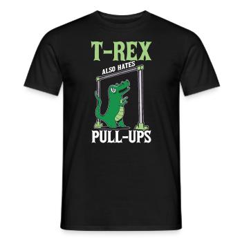 Lustiger T-Rex Gym Tyrannosaurus Rex Dinosaurier - Männer T-Shirt - Schwarz - Vorne - AI Model Male 178 light (178cm)