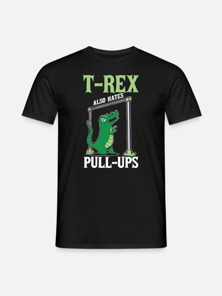 Drôle T-Rex Gym Tyrannosaurus Rex Dinosaure - T-shirt homme - noir