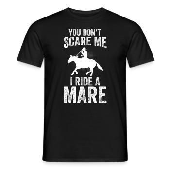Vous ne me faites pas peur, je monte une jument ! - T-shirt homme - noir - Devant - AI Model Male 178 light (178cm)
