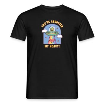 Lustiges außerirdisches UFO, du hast mein Herz entführt - Männer T-Shirt - Schwarz - Vorne - AI Model Male 178 light (178cm)