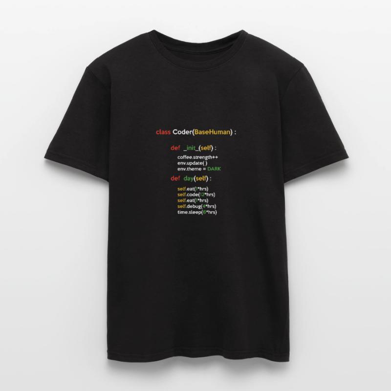 Class Coder Base Human Programming Coder Computer Männer T-Shirt