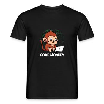 Code Monkey Programming Coder Computer Geek Develo - Männer T-Shirt - Schwarz - Vorne - AI Model Male 178 light (178cm)