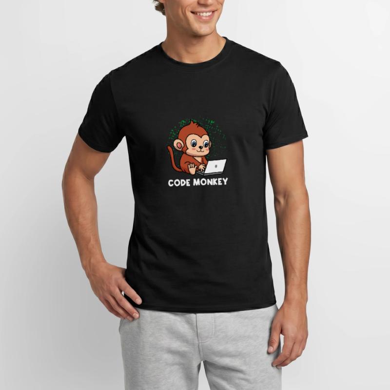 Code Monkey Programming Coder Computer Geek Develo Männer T-Shirt