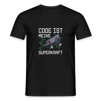 Code Ist Meine Superkraft Software Entwickler Code - Männer T-Shirt - Schwarz - Vorne - AI Model Male 178 light (178cm)