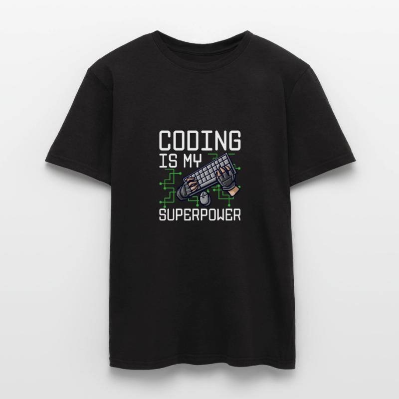 Coding Is My Superpower Programming Coder Computer Männer T-Shirt