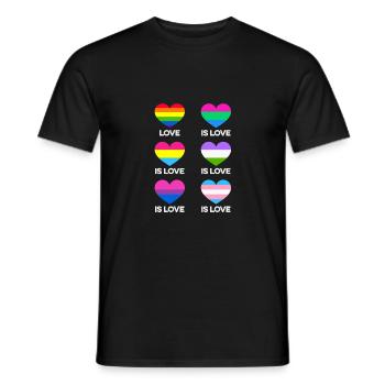 Love Is Love Transgender Diversity Rainbow Gay Lov - Männer T-Shirt - Schwarz - Vorne - AI Model Male 178 light (178cm)